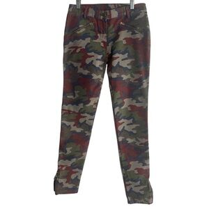 SOUER Camo  Cropped French Military Ankle Zip Designer Pants Size Small